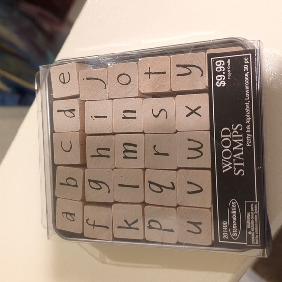 NEWTHREE brand new unopened a through z stamp sets upper and lowercase alphabet. - Picture 3 of 7